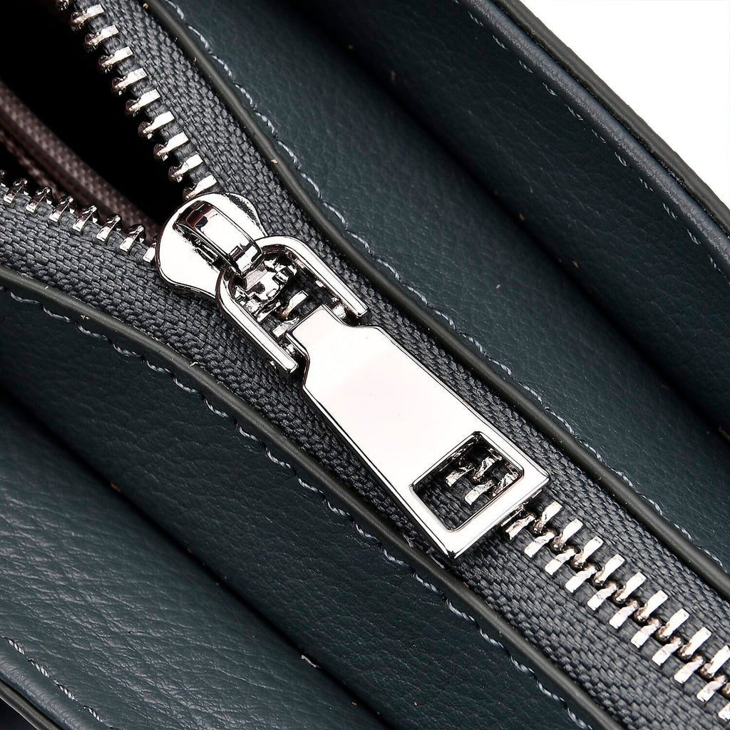 Leather Patterned Crossbody Bag (Size 22x10x24 cm) - Blue & Black