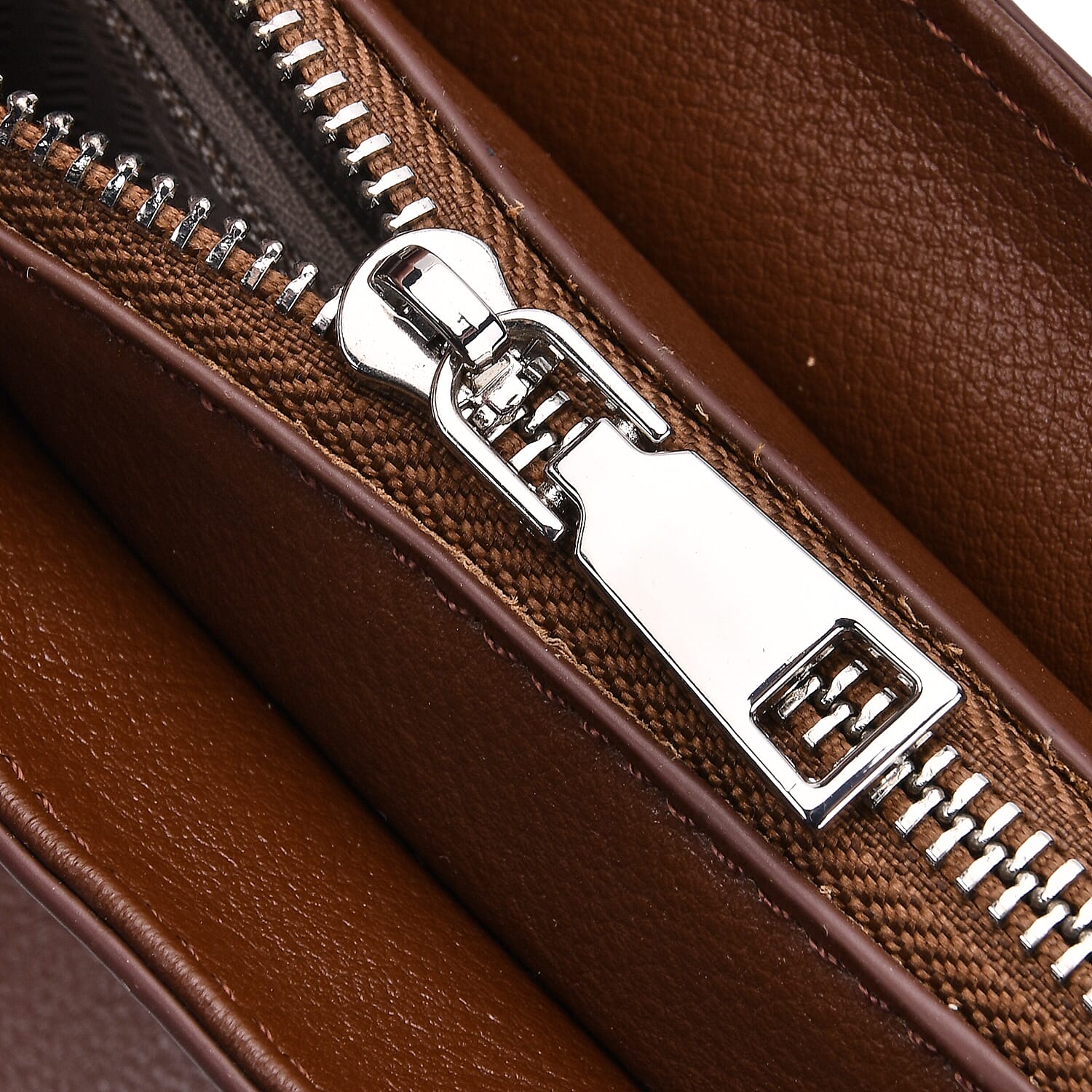 Leather Patterned Crossbody Bag (Size 22x10x24 cm) - Brown & Black