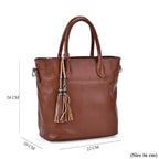 Leather Patterned Crossbody Bag (Size 22x10x24 cm) - Brown & Black