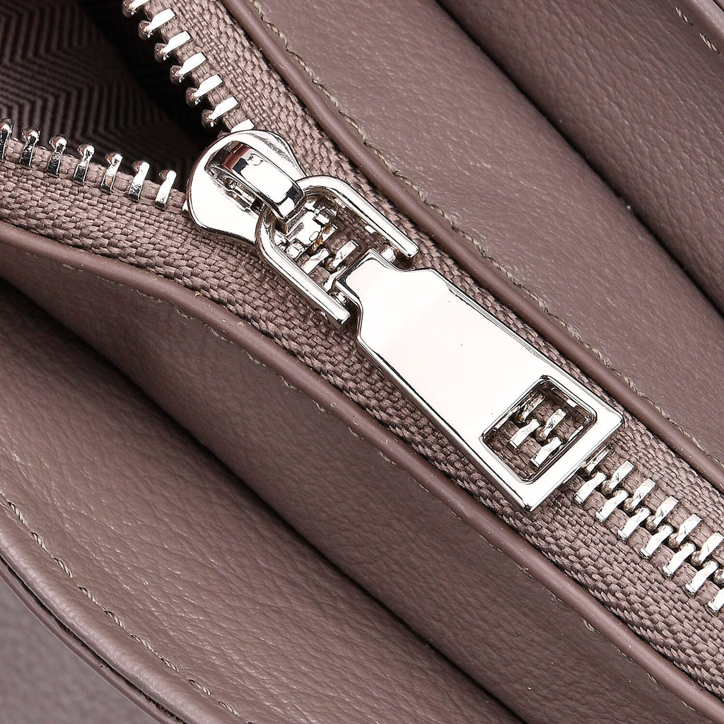 Leather Patterned Crossbody Bag (Size 22x10x24 cm) - Grey & Black