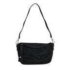 Genuine Leather Patterned Crossbody Bag (Size 22x16x9 cm) - Black