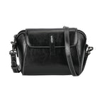 Sumptuous quality 100% Genuine Leather Crossbody Bag - Black