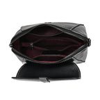 Sumptuous quality 100% Genuine Leather Crossbody Bag - Black