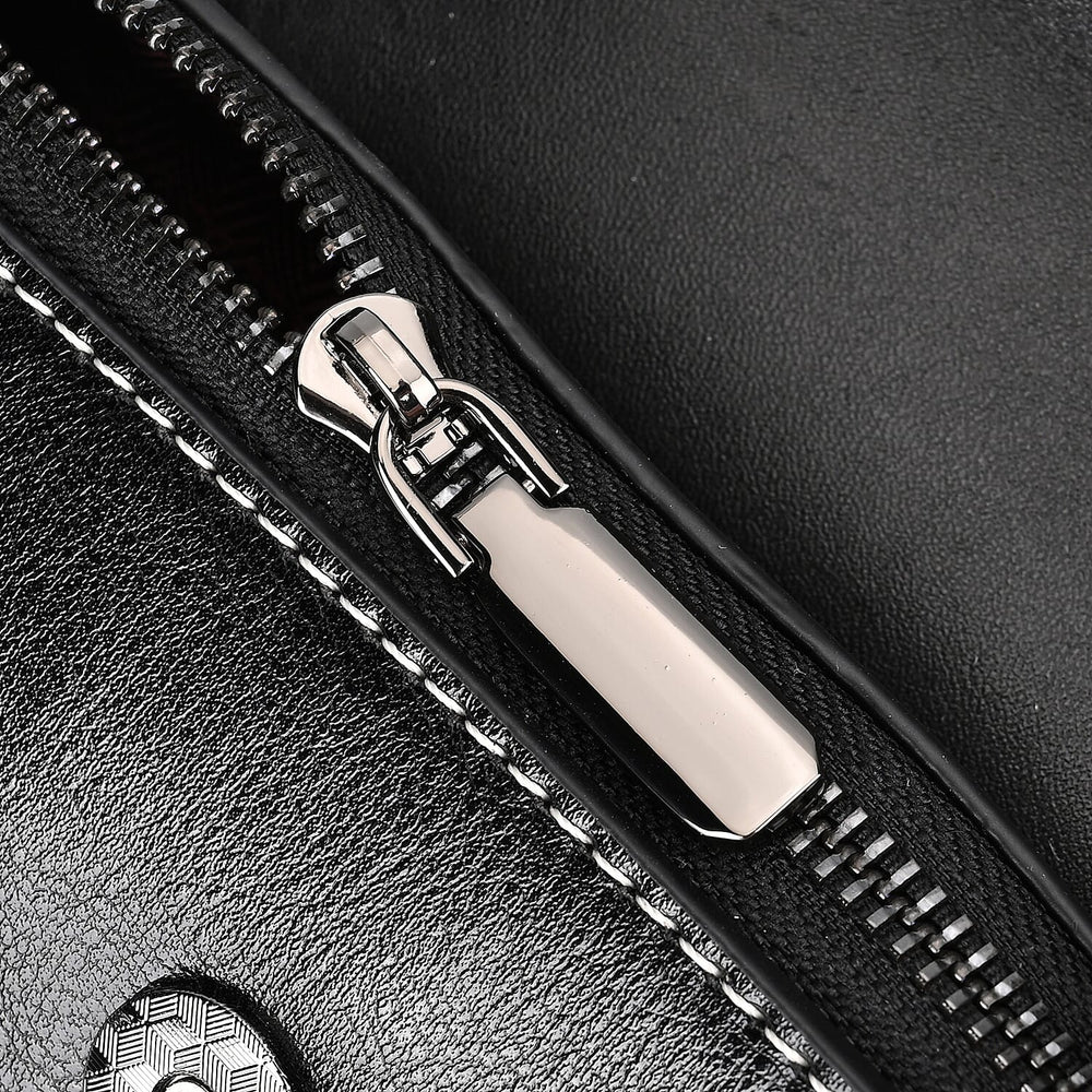 Sumptuous quality 100% Genuine Leather Crossbody Bag - Black