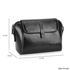 Sumptuous quality 100% Genuine Leather Crossbody Bag - Black