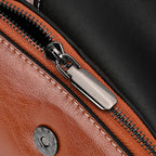 One Time Deal - Designer Inspired Leather Patterned Crossbody Bag (Size 23x10x14 cm) - Tan
