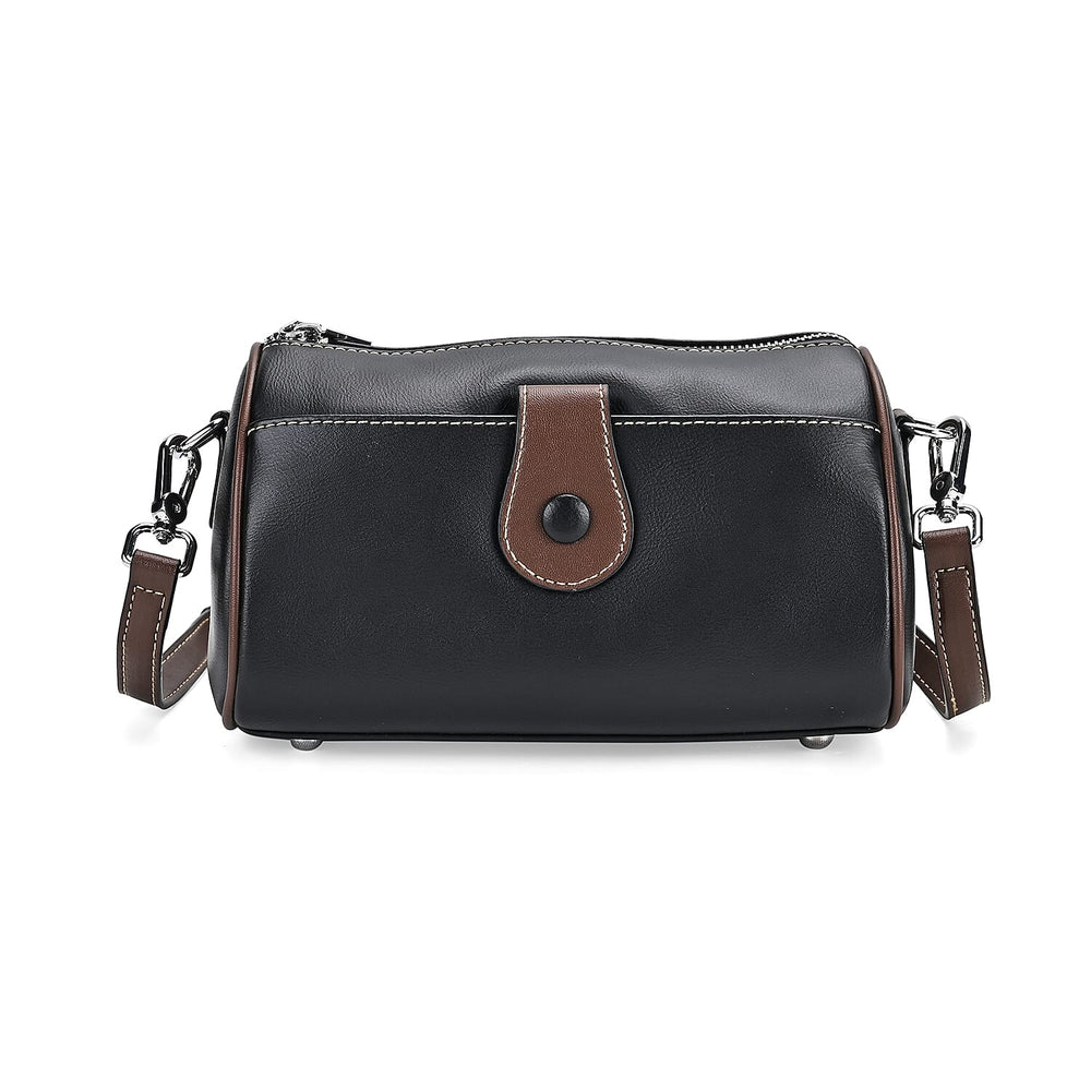 Closeout Deal - 100% Genuine Leather Crossbody Bag (Size 23x12x13 cm) - Black