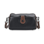 Closeout Deal - 100% Genuine Leather Crossbody Bag (Size 23x12x13 cm) - Black