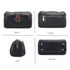 Closeout Deal - 100% Genuine Leather Crossbody Bag (Size 23x12x13 cm) - Black