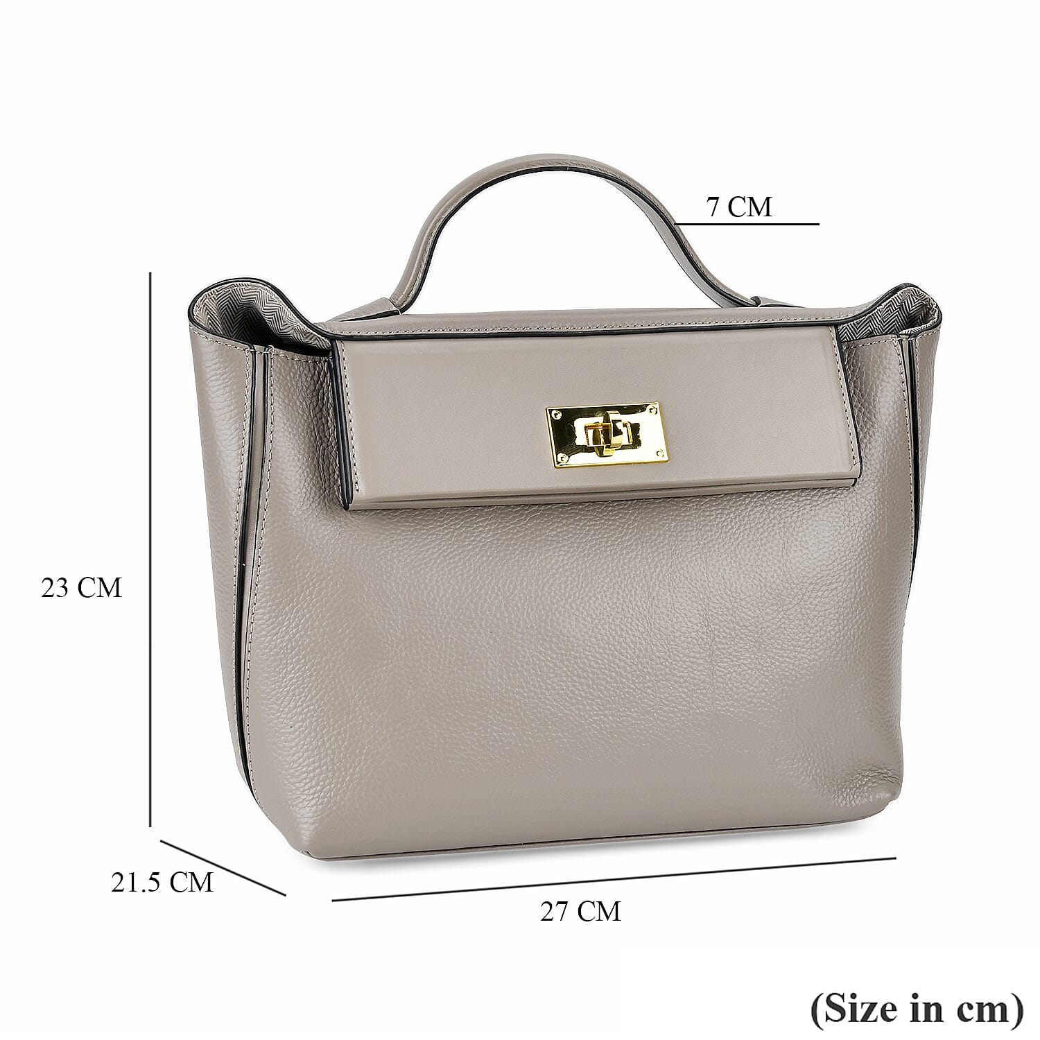 Genuine Leather Patterned Crossbody Bag - Grey