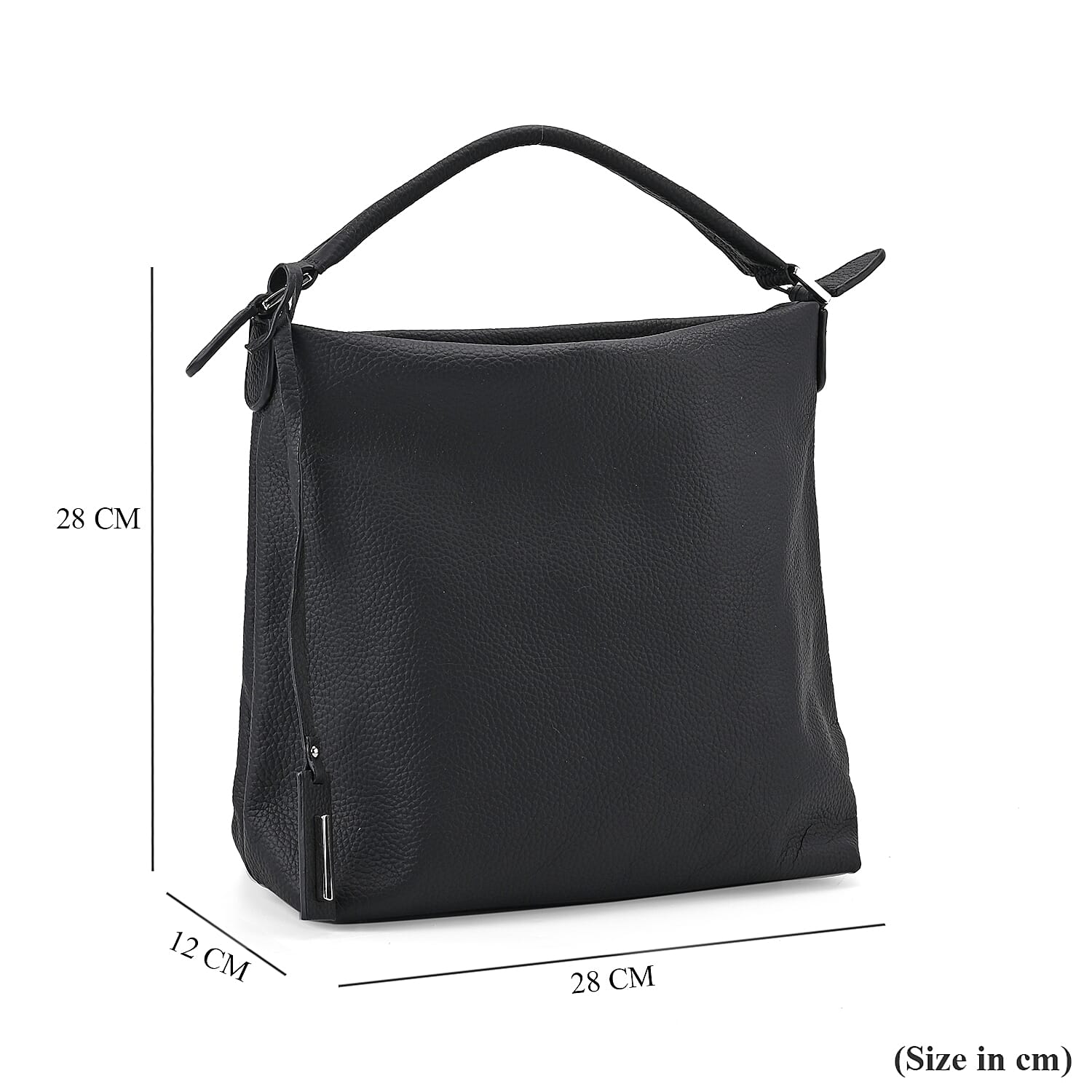 Closeout Deal- 100% Genuine Leather Bag - Black