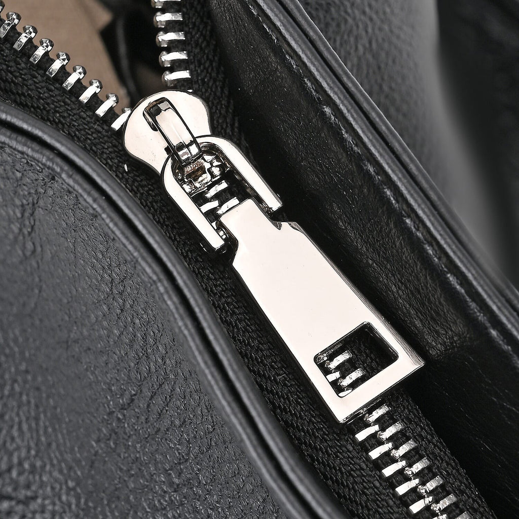 The Sumptuous Collection - Genuine Leather Crossbody Bag  - Black