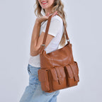 The Sumptuous Collection - Genuine Leather Crossbody Bag  - Brown