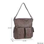 The Sumptuous Collection - Genuine Leather Crossbody Bag  - Coffee
