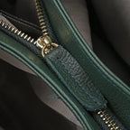 Closeout Deal - 100% Genuine Leather Weave Pattern Crossbody Bag - Green