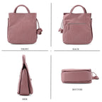 Closeout Deal - 100% Genuine Leather Weave Pattern Crossbody Bag - Pink