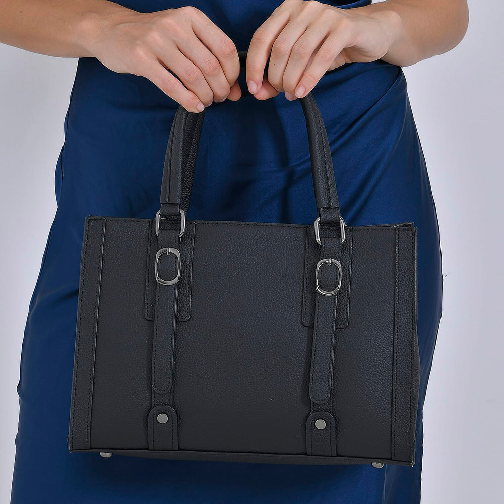 BLACK FRIDAY DOORBUSTER - Leather Crossbody HandBag - Black