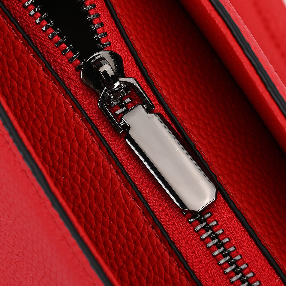 BLACK FRIDAY DOORBUSTER - Leather Crossbody HandBag - Red