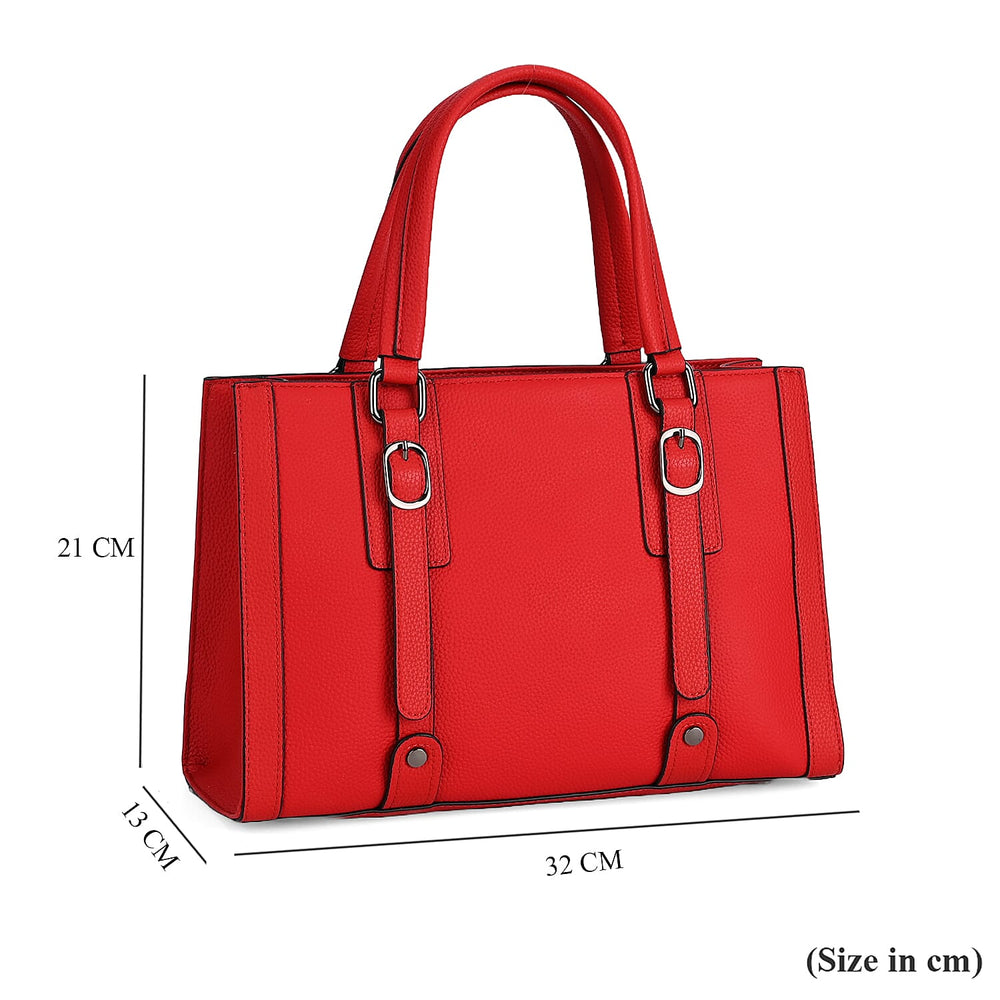 BLACK FRIDAY DOORBUSTER - Leather Crossbody HandBag - Red