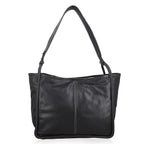 Leather Patterned Shoulder Bag (Size 36x17x30 cm) - Black & Black