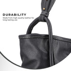 Leather Patterned Shoulder Bag (Size 36x17x30 cm) - Black & Black