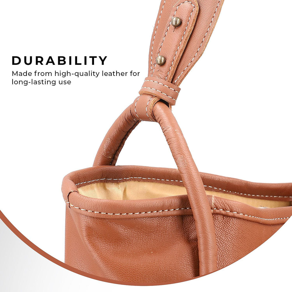 Leather Patterned Shoulder Bag (Size 36x17x30 cm) - Rust & Black