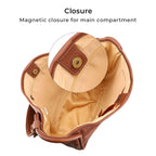 Leather Patterned Shoulder Bag (Size 36x17x30 cm) - Rust & Black