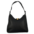 Set of 2 - Designer inspired 100% Genuine Leather Slouch Bag - Black