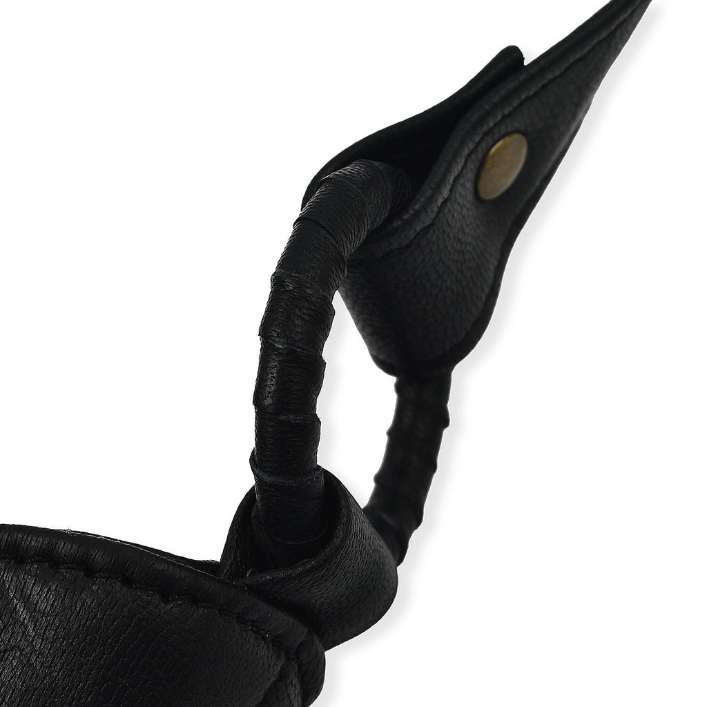 Set of 2 - Designer inspired 100% Genuine Leather Slouch Bag - Black