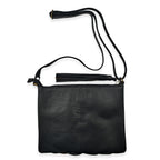Set of 2 - Designer inspired 100% Genuine Leather Slouch Bag - Black