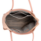 Genuine Leather Tote Bag - Pink
