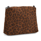 THE MOST SUMPTUOUS BAG LAUNCH - Set of 2 Exquisite Genuine Leather Tote Bag with Leopard Hand Bag - Espresso