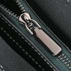 Designer Closeout Deal- Genuine Leather Handbag With Adjustable Leather Long Strap (Size 31x11x29 cm) - Green