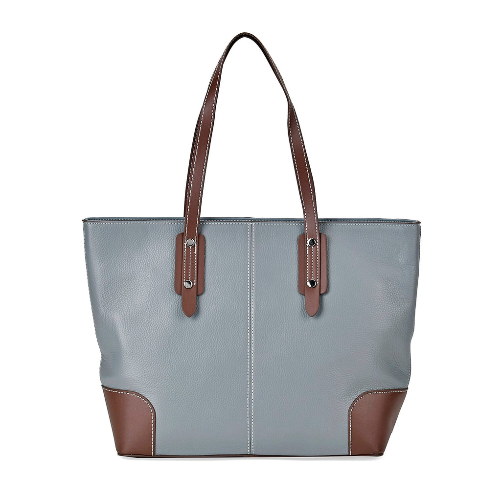 Designer Inspired - 100% Genuine Leather sumptuous Tote Bag (Size 32x12x29 cm) - Teal