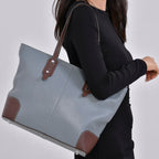 Designer Inspired - 100% Genuine Leather sumptuous Tote Bag (Size 32x12x29 cm) - Teal