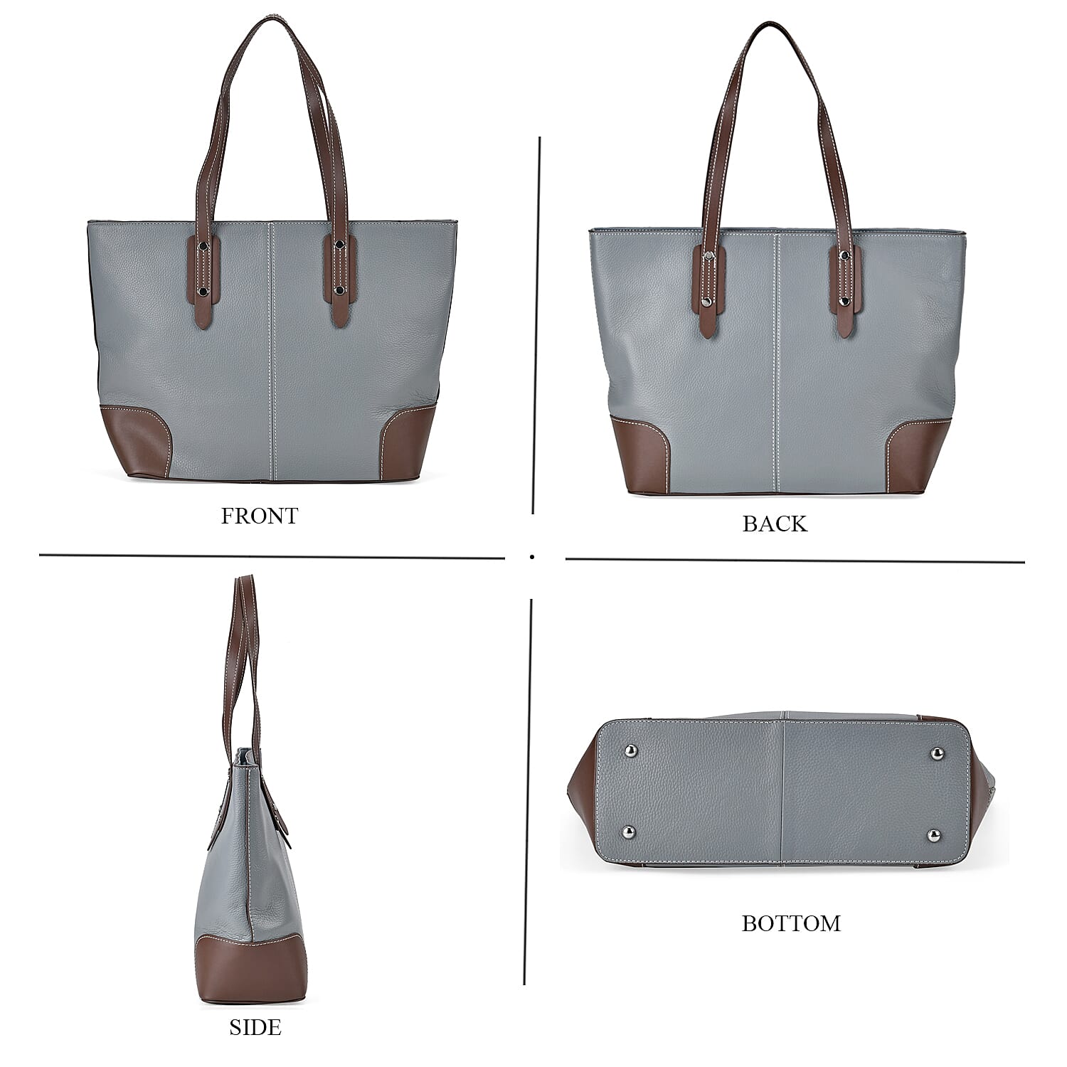 Designer Inspired - 100% Genuine Leather sumptuous Tote Bag (Size 32x12x29 cm) - Teal