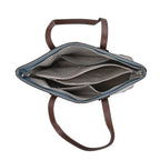 Designer Inspired - 100% Genuine Leather sumptuous Tote Bag (Size 32x12x29 cm) - Teal