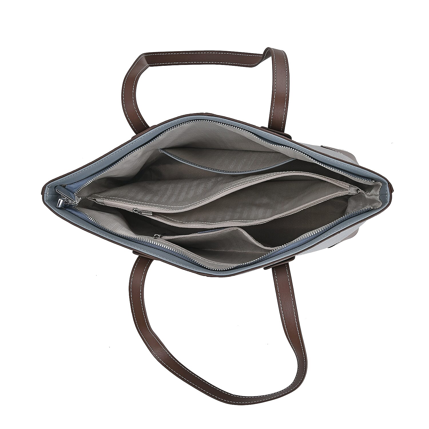 Designer Inspired - 100% Genuine Leather sumptuous Tote Bag (Size 32x12x29 cm) - Teal