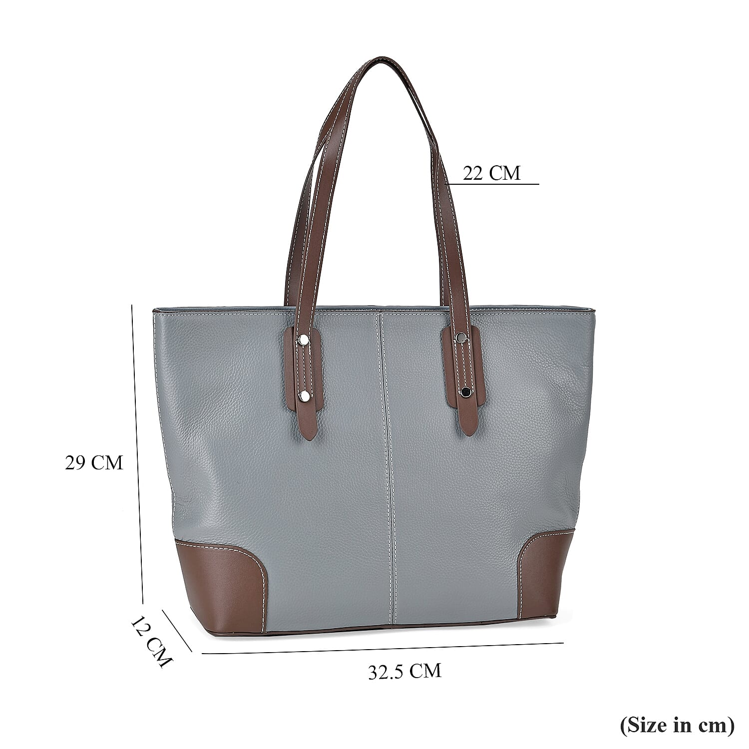 Designer Inspired - 100% Genuine Leather sumptuous Tote Bag (Size 32x12x29 cm) - Teal