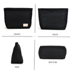 2-in-1 Genuine Leather Tote Bag - Pouch - White