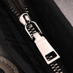 2-in-1 Genuine Leather Tote Bag - Pouch - White