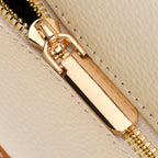 Genuine Leather Tote Bag - Cream