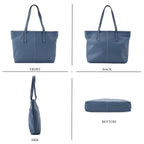 Closeout Deal - SUMPTUOUS 100% Genuine Leather Tote Bag - Blue