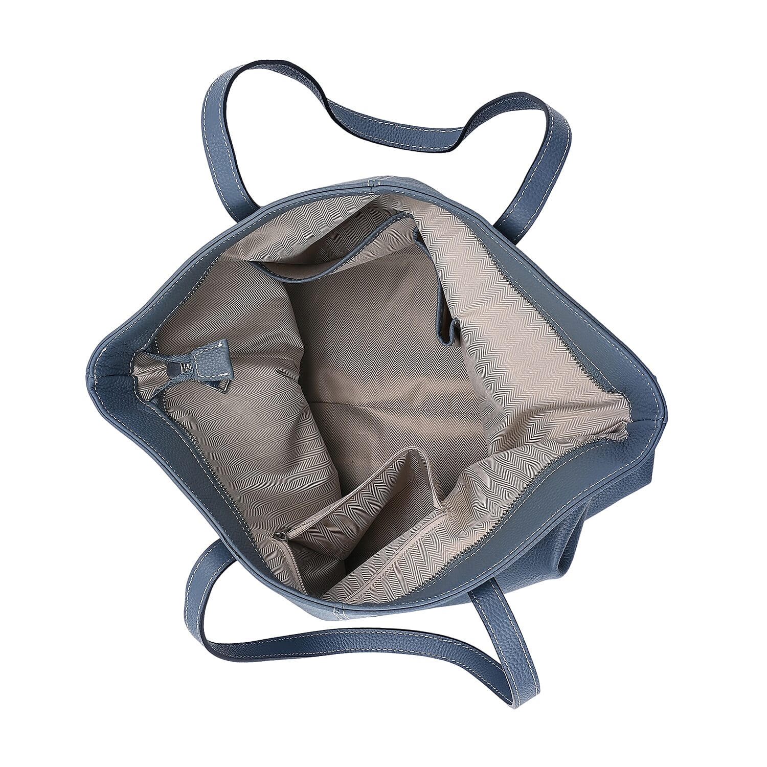 Closeout Deal - SUMPTUOUS 100% Genuine Leather Tote Bag - Blue