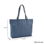 Closeout Deal - SUMPTUOUS 100% Genuine Leather Tote Bag - Blue