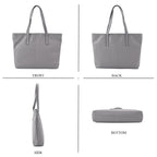 Closeout Deal - SUMPTUOUS 100% Genuine Leather Tote Bag - Grey