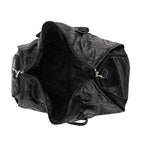 Styled By 100% Genuine Leather 2-in-1 Garment Suit Convertible Duffel Bag - Black