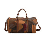 Styled By 100% Genuine Leather 2-in-1 Garment Suit Convertible Duffel Bag - Camel