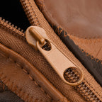 Styled By 100% Genuine Leather 2-in-1 Garment Suit Convertible Duffel Bag - Camel