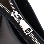 Sumptuous quality 100% Genuine Leather LARGE Tote Bag with Shoulder Strap - Black